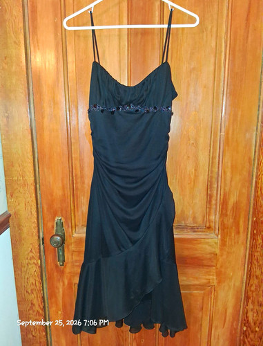 Ruby rox black beaded ruched - black,