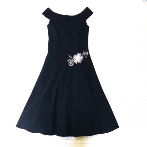 Vintage black dress swing - dress,